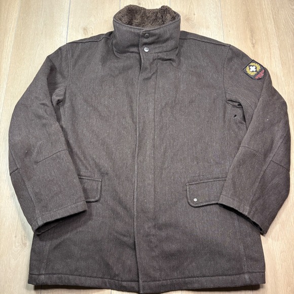 Strellson Other - Strellson Swiss Cross Wool Edition Men Brown Field Jacket Quilted Utility 54 XXL
